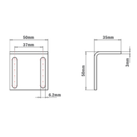 52-102-3 MODULAR SOLUTIONS ZINC PLATED BRACKET<BR>30 SERIES BALL CATCH ANGLE W/HARDWARE